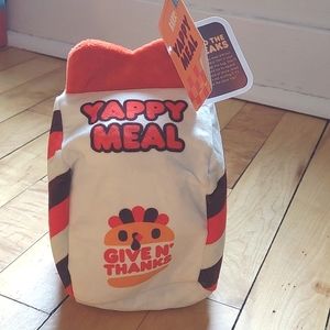 NWT Yappy Meal Thanksgiving Bark Dog Toy for medium to large dogs